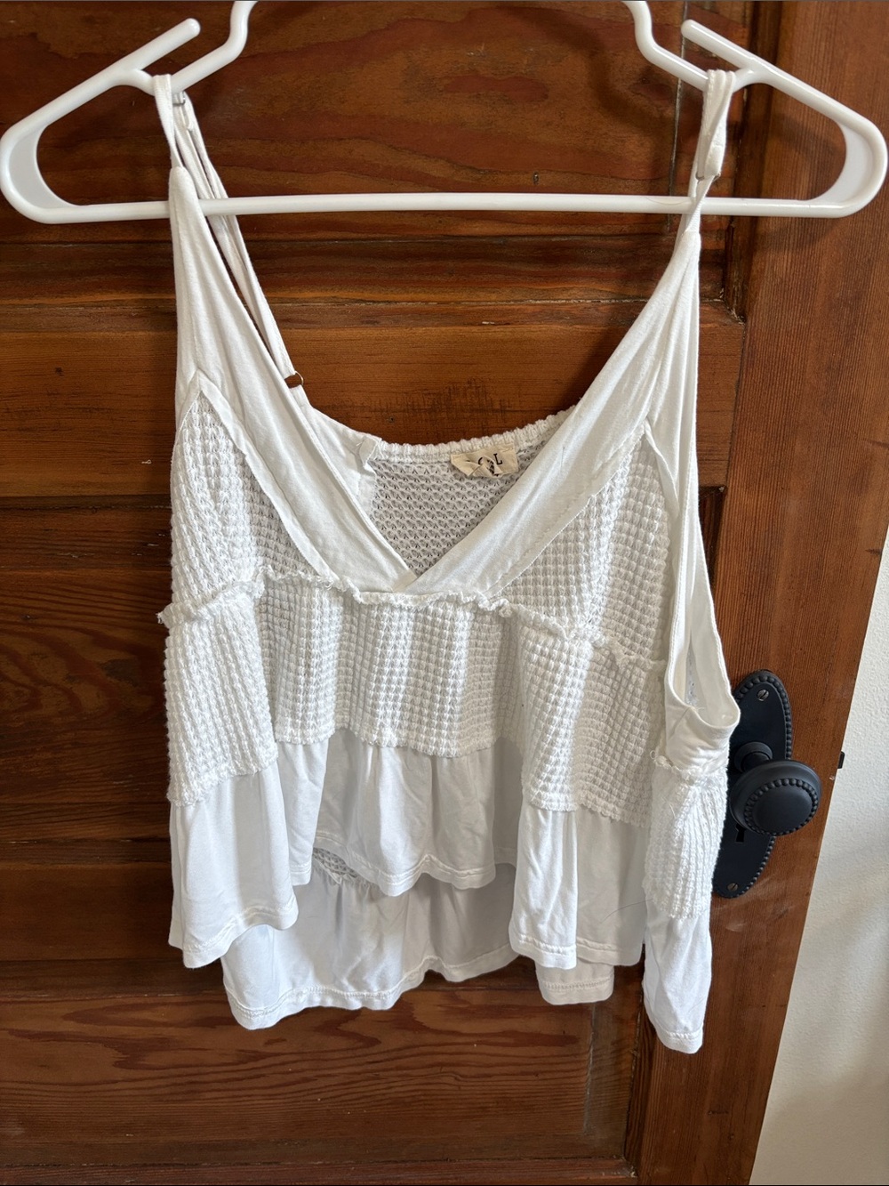 White tank crop top